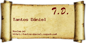 Tantos Dániel névjegykártya